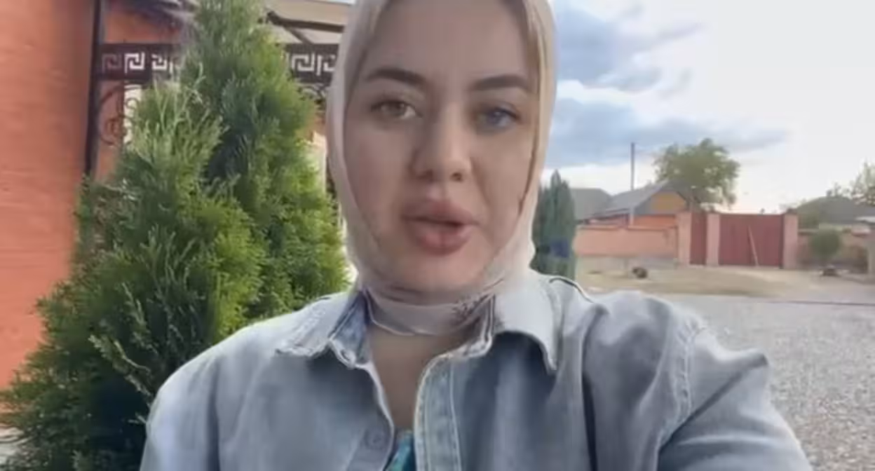 Белкиса Минцаева. Стоп-кадр видео, опубликованного Ахмедом Дудаевым в Telegram.