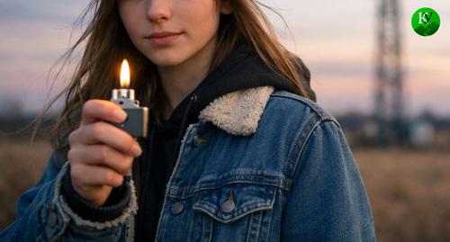 Девушка с зажигалкой. Иллюстрация создана «Кавказским узлом» с помощью ИИ в программе Copilot Девушка с зажигалкой. Иллюстрация создана «Кавказским узлом» с помощью ИИ в программе Copilot
