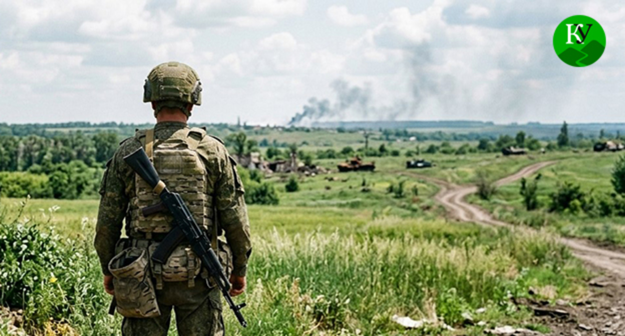 Военнослужащий. Иллюстрация создана "Кавказским узлом" при помощи ИИ в программе Copilot