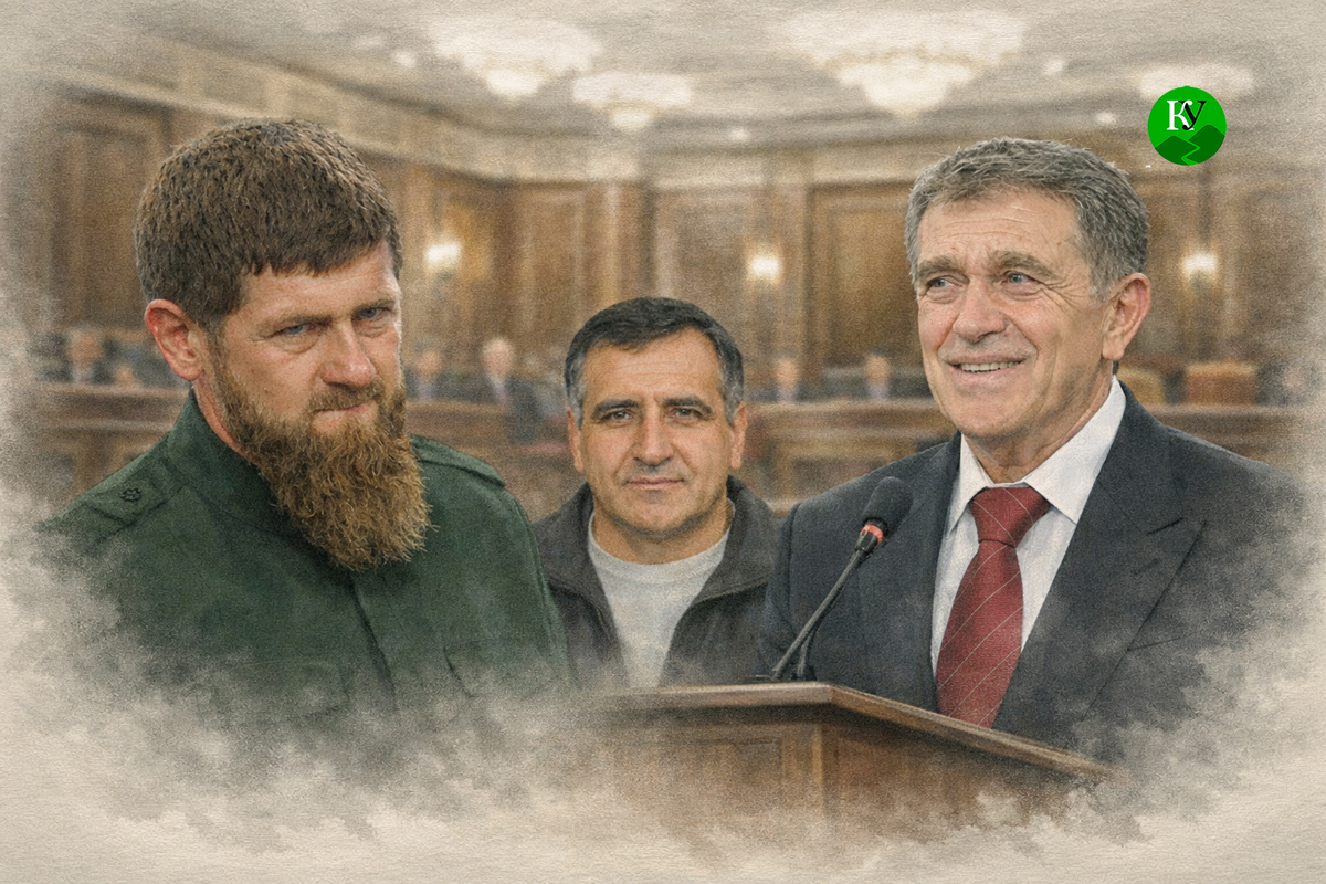 Рамзан Кадыров, Ахмедпаша Умаханов, Ахмат Салпагаров. Иллюстрация создана "Кавказским узлом" при помощи ИИ в программе Copilot Рамзан Кадыров, Ахмедпаша Умаханов, Ахмат Салпагаров. Иллюстрация создана "Кавказским узлом" при помощи ИИ в программе Copilot
