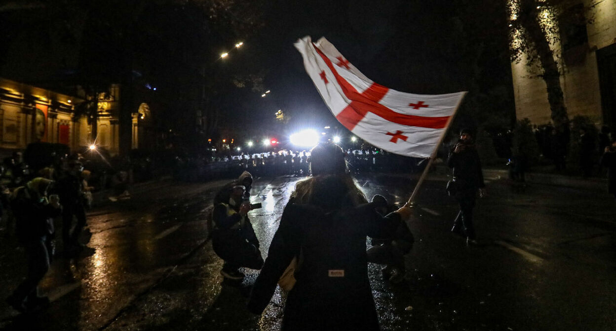 Акция протеста в Тбилиси. Фото "Кавказского узла".