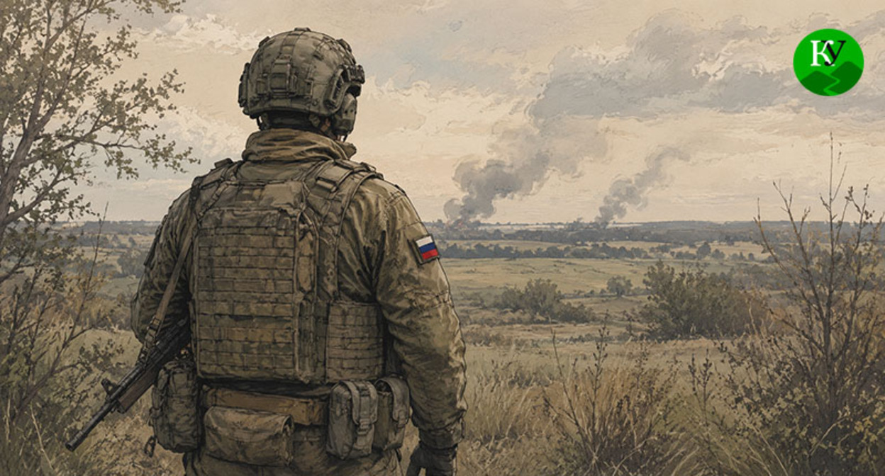 Военнослужащий. Иллюстрация создана "Кавказским узлом" при помощи ИИ в программе Copilot