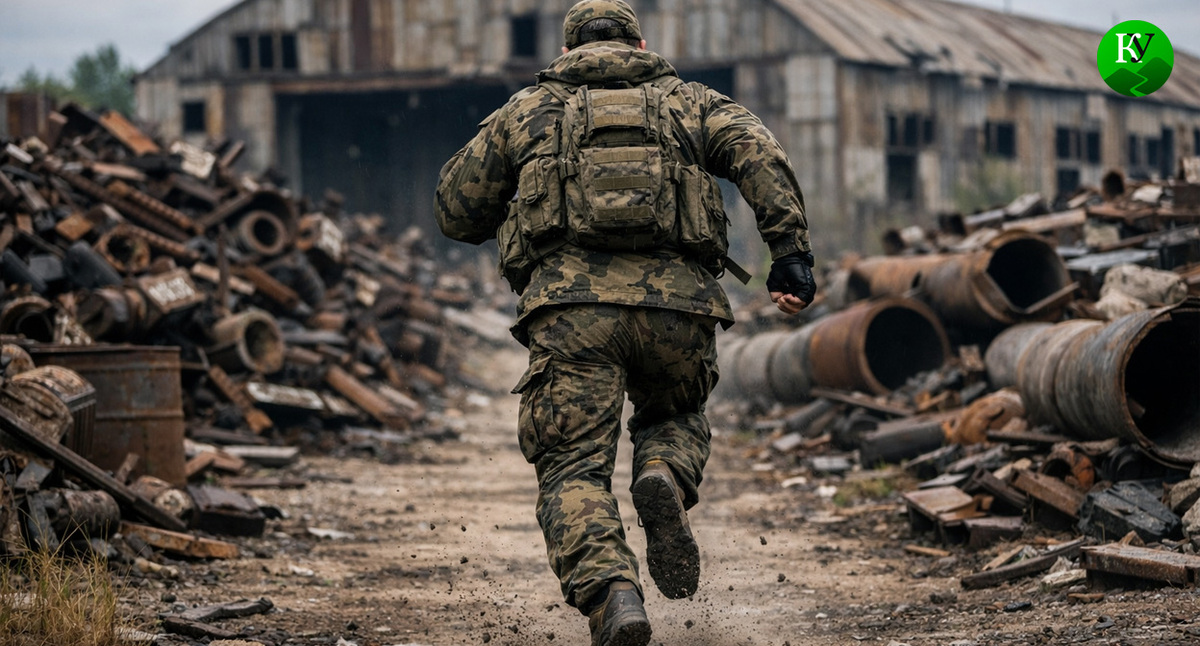 Военный на СВО. Иллюстрация создана «Кавказским узлом» с помощью ИИ в программе Copilot