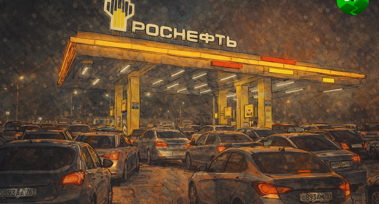 Очередь на АЗС. Иллюстрация создана "Кавказским узлом" с помощью ИИ в программе Copilot. Очередь на АЗС. Иллюстрация создана "Кавказским узлом" с помощью ИИ в программе Copilot.