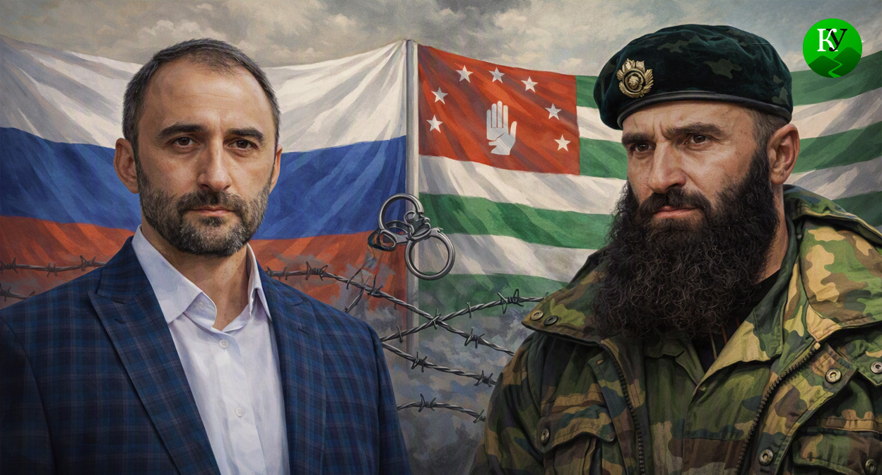Бжинава и Басаев. Иллюстрация создана «Кавказским узлом» с помощью ИИ в программе Copilot Бжинава и Басаев. Иллюстрация создана «Кавказским узлом» с помощью ИИ в программе Copilot