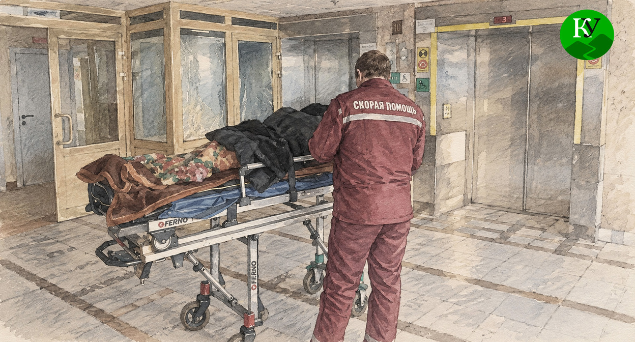 Перевозка больного на каталке. Иллюстрация создана "Кавказским узлом" при помощи ИИ в программе Copilot Перевозка больного на каталке. Иллюстрация создана "Кавказским узлом" при помощи ИИ в программе Copilot