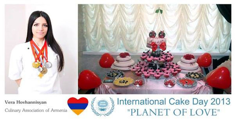 Торт от члена кулинарной ассоциации Армении Веры Оганесян, победителя кулинарной Олимпиады-2012 в Эрфурте (Германия), в честь празднования Дня Торта-2013.