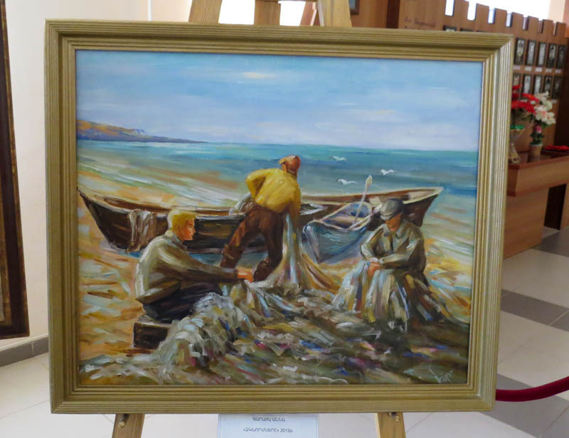 Работа Анны Гаража (Россия) Рыбаки. Даритель автор.