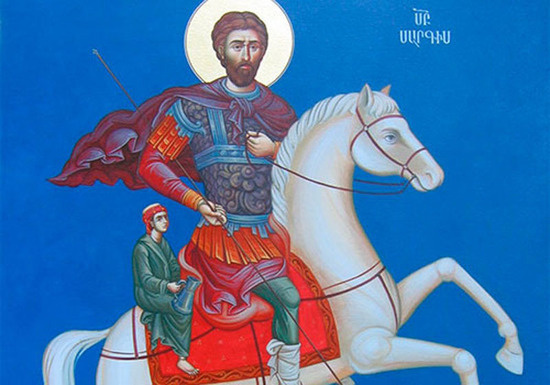 Святой Саргис Стратилат.
Святой Саргис Стратилат.
